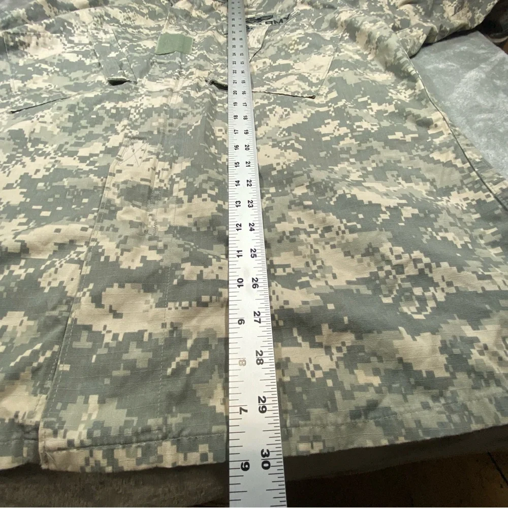 Camo Field Jacket Men’s Large Long US Army Digital Outdoors Military ACU Ripstop - Picture 10 of 13